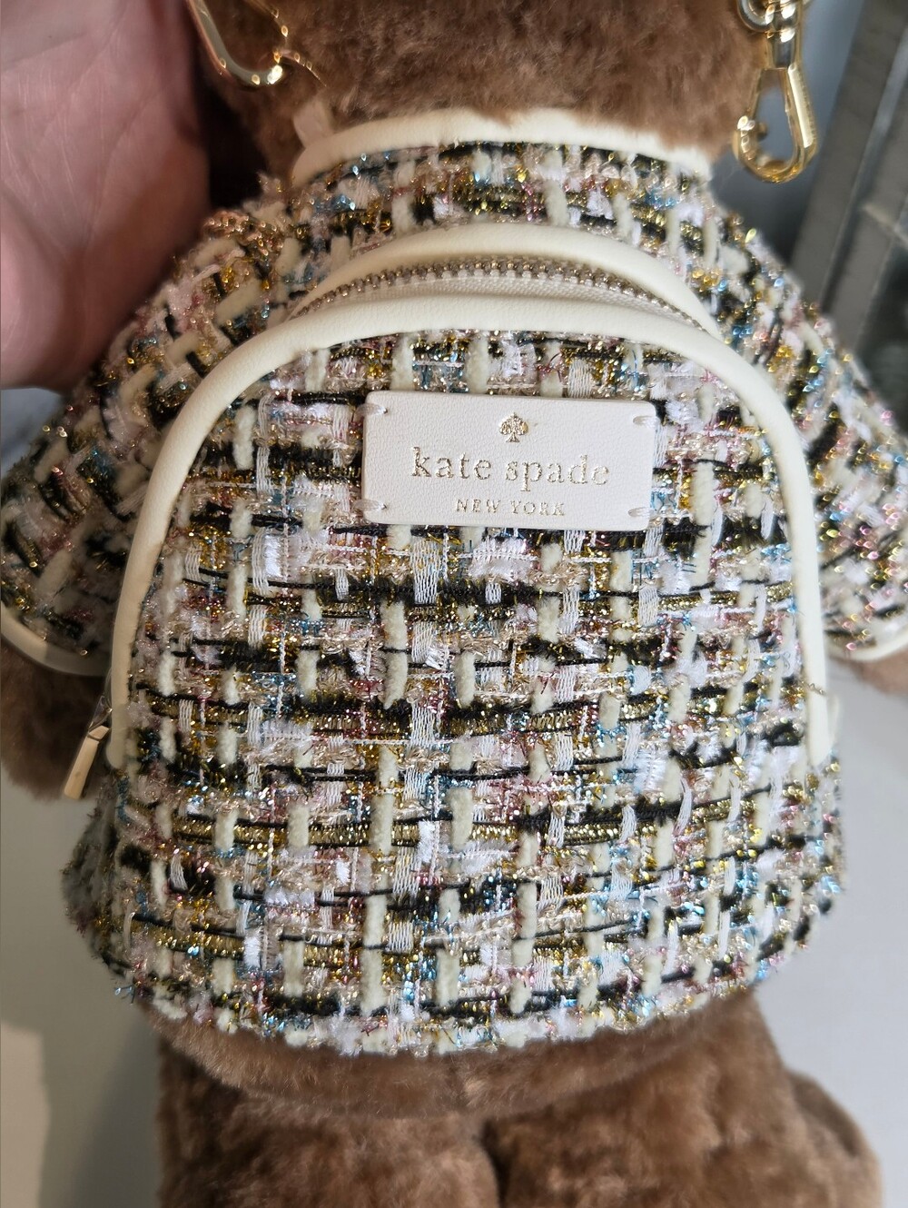 SOLD***Kate Spade New York "Oh What Fun" 3D Teddy Bear Crossbody Bag - Picture 4 of 14